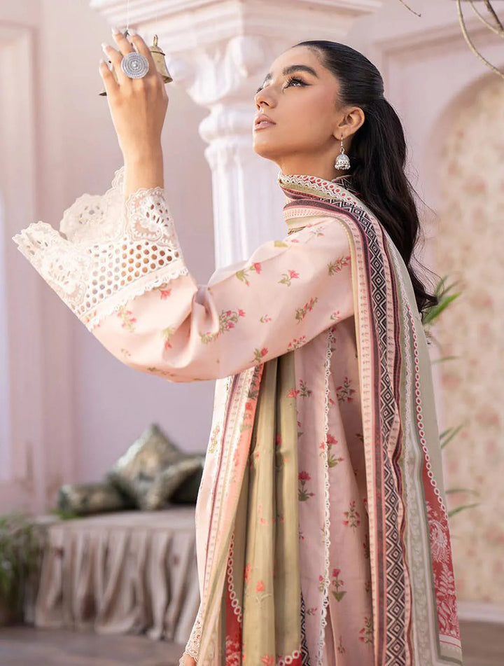 Lamhay By Bin Ilyas Embroidered Lawn Suit Unstitched 3 Piece BI24LL D-102 - Summer Collection