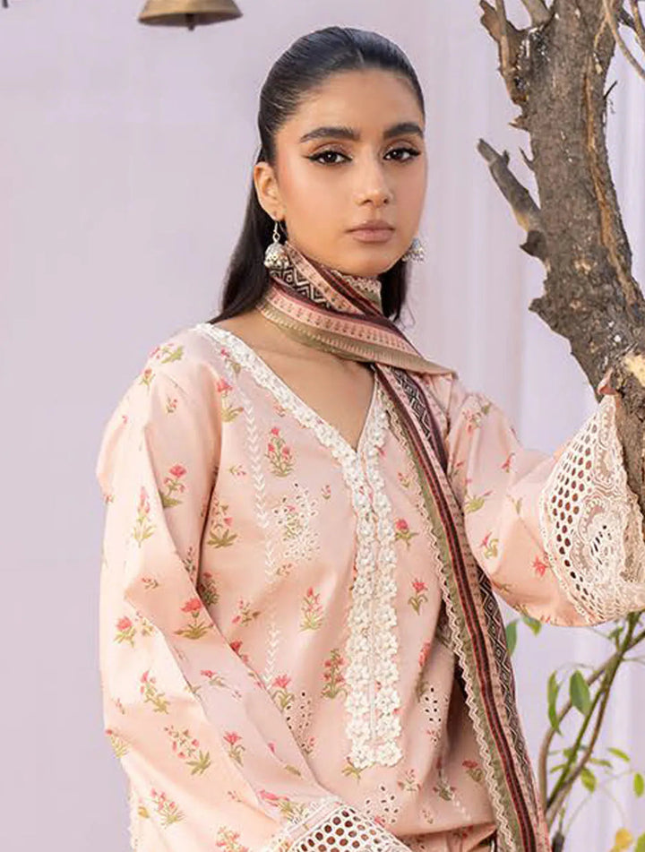 Lamhay By Bin Ilyas Embroidered Lawn Suit Unstitched 3 Piece BI24LL D-102 - Summer Collection