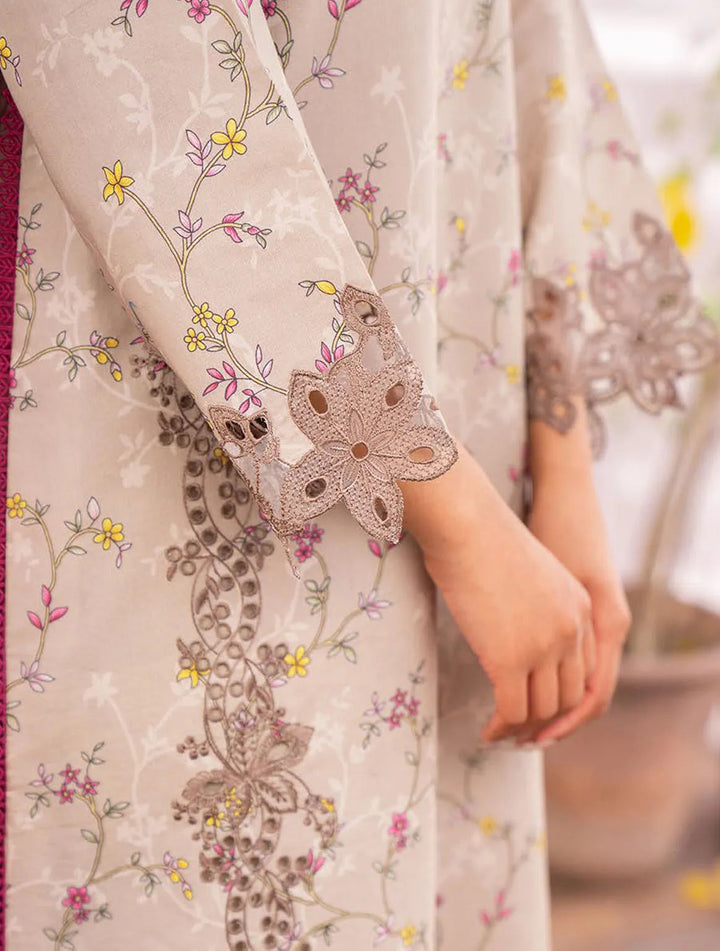 Lamhay By Bin Ilyas Embroidered Lawn Suit Unstitched 3 Piece BI24LL D-105 - Summer Collection