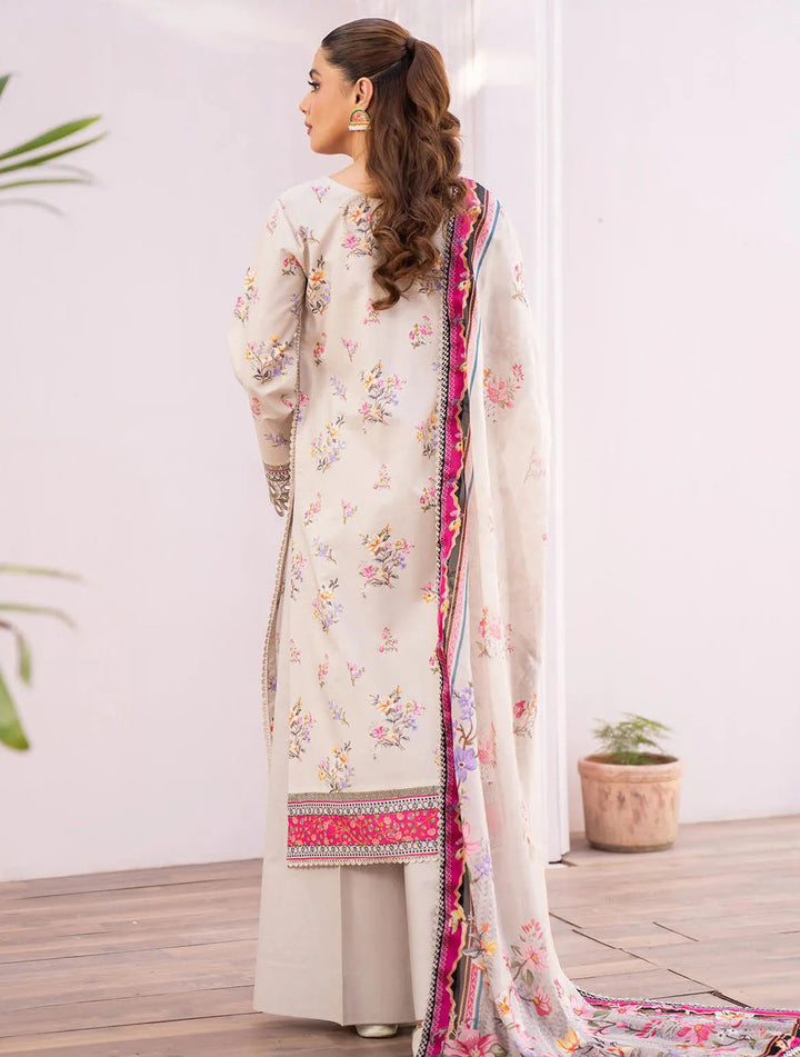 Lamhay By Bin Ilyas Embroidered Lawn Suit Unstitched 3 Piece BI24LL D-111 - Summer Collection