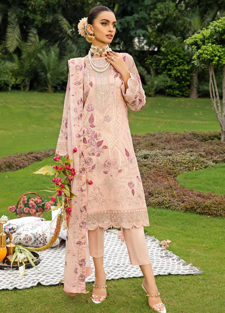 Lamhe By Meeral Embroidered Chiffon Suits Unstitched 3 Piece MRL24LM D-01 Ayzal - Formal Collection