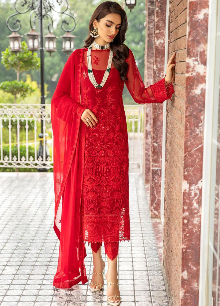 Lamhe By Meeral Embroidered Chiffon Suits Unstitched 3 Piece MRL24LM D-08 Gulaal - Formal Collection