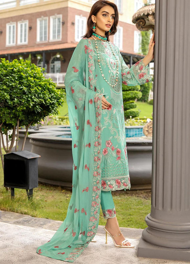 Lamhe By Meeral Embroidered Chiffon Suits Unstitched 3 Piece MRL24LM D-09 Navina - Formal Collection