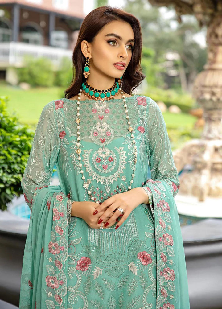 Lamhe By Meeral Embroidered Chiffon Suits Unstitched 3 Piece MRL24LM D-09 Navina - Formal Collection