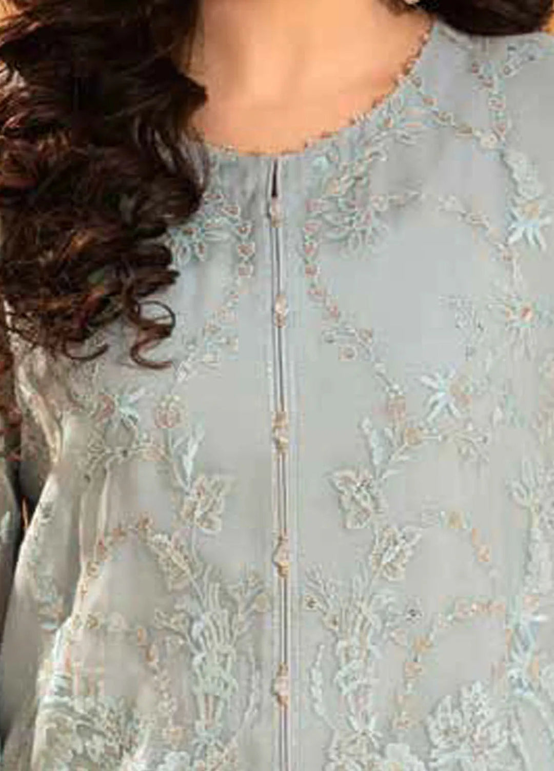 Lamisah by Lavish Premium Embroidered Chiffon Suits Unstitched 3 Piece LVP25LF D-01 Westar - Formals Collection