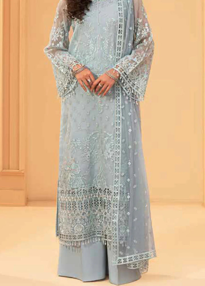 Lamisah by Lavish Premium Embroidered Chiffon Suits Unstitched 3 Piece LVP25LF D-01 Westar - Formals Collection