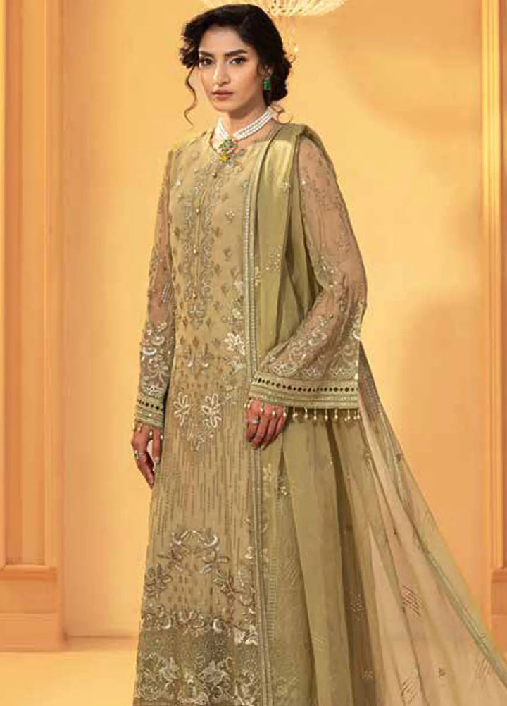 Lamisah by Lavish Premium Embroidered Chiffon Suits Unstitched 3 Piece LVP25LF D-07 Akaroa - Formals Collection