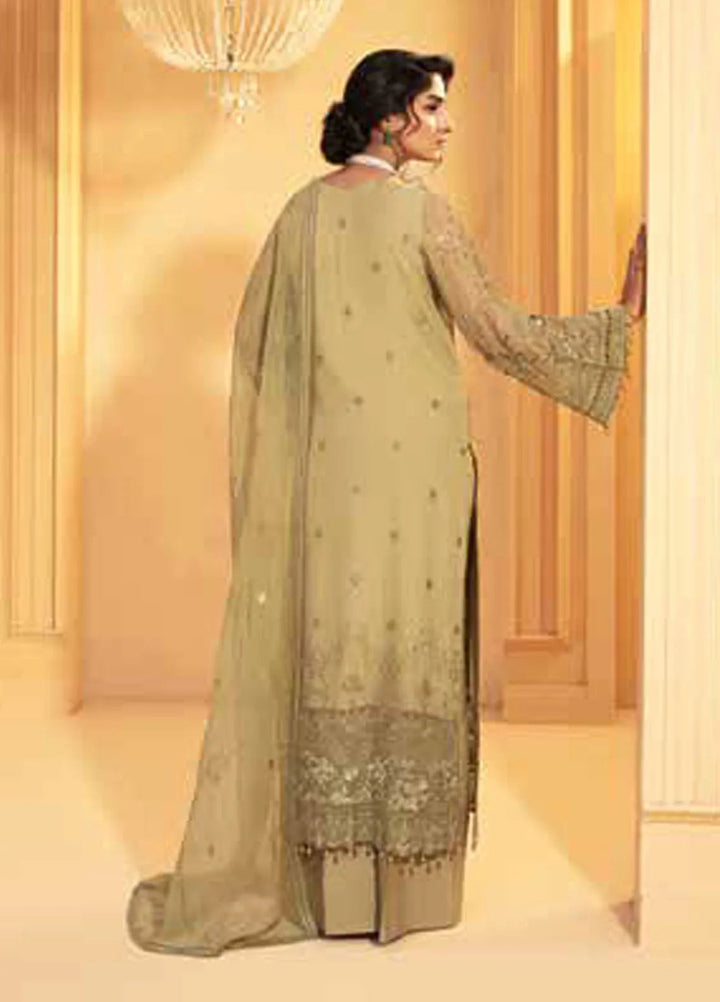 Lamisah by Lavish Premium Embroidered Chiffon Suits Unstitched 3 Piece LVP25LF D-07 Akaroa - Formals Collection