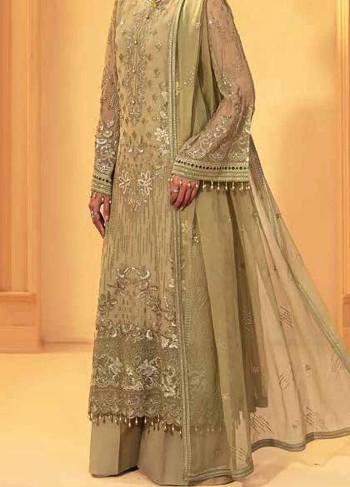 Lamisah by Lavish Premium Embroidered Chiffon Suits Unstitched 3 Piece LVP25LF D-07 Akaroa - Formals Collection