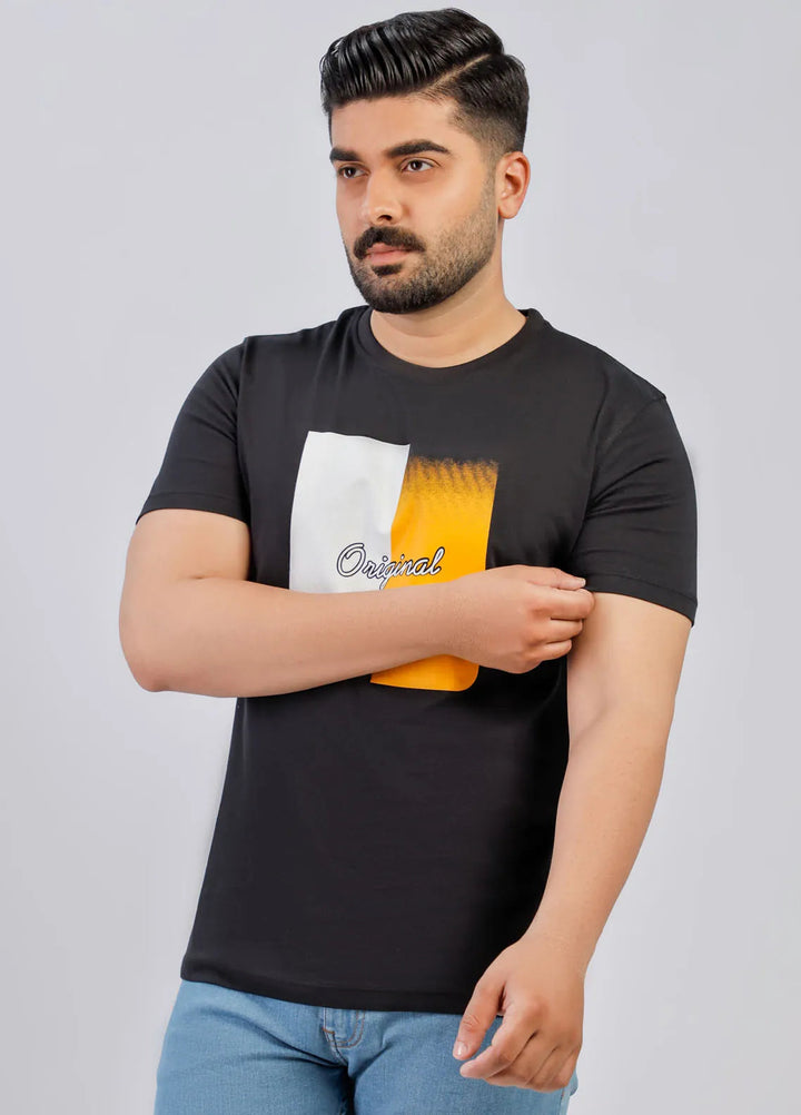 Lamorado Cotton Casual Men T-Shirt - Black Graphic