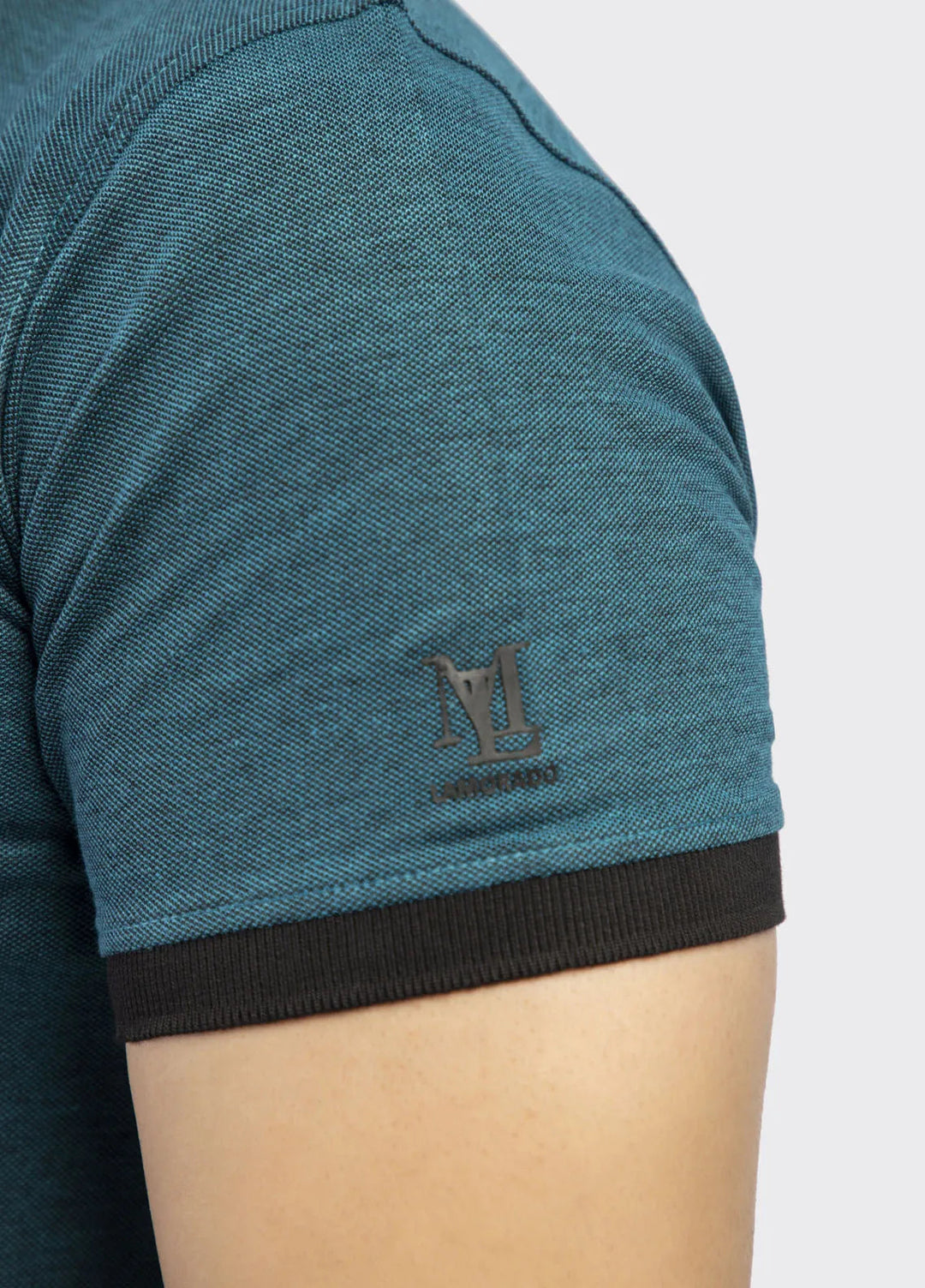 Lamorado Cotton Casual Men T-Shirt - Teal Yarn Dyed Polo Basic