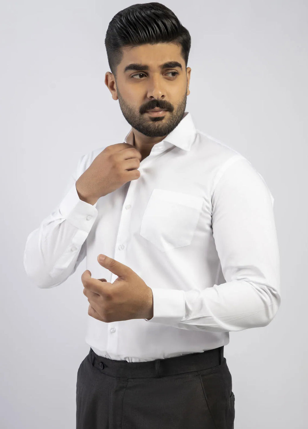 Lamorado Cotton Formal Men Shirt - White Formal Pure Cotton