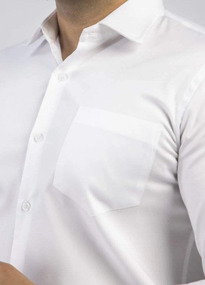 Lamorado Cotton Formal Men Shirt - White Formal Pure Cotton