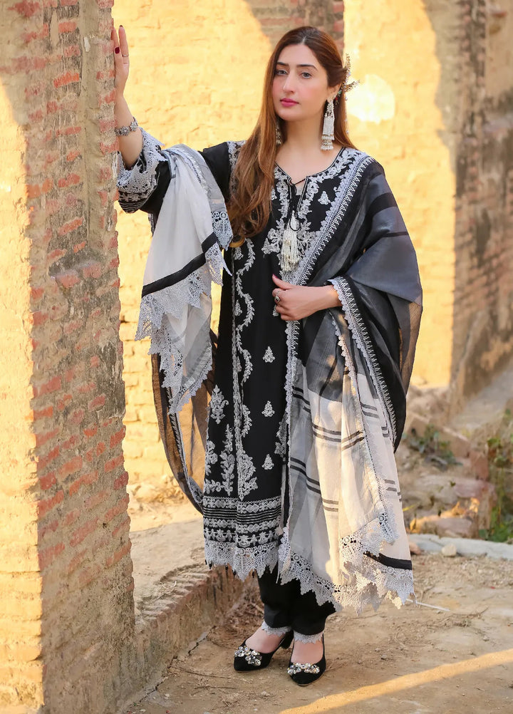 Lamorado Embroidered Cotton Silk Suits Unstitched 3 Piece LMD25UF LWSU-25FE303 - Festive Collection