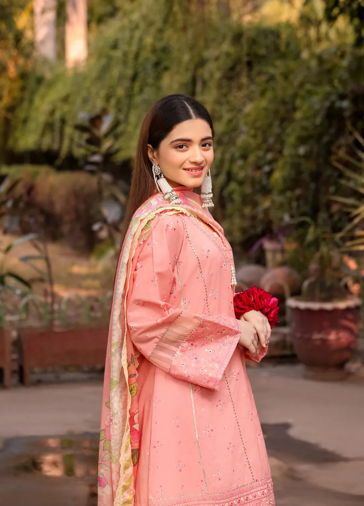 Lamorado Embroidered Lawn Suits Unstitched 3 Piece LMD25UC LWSU-25CK303 - Summer Collection