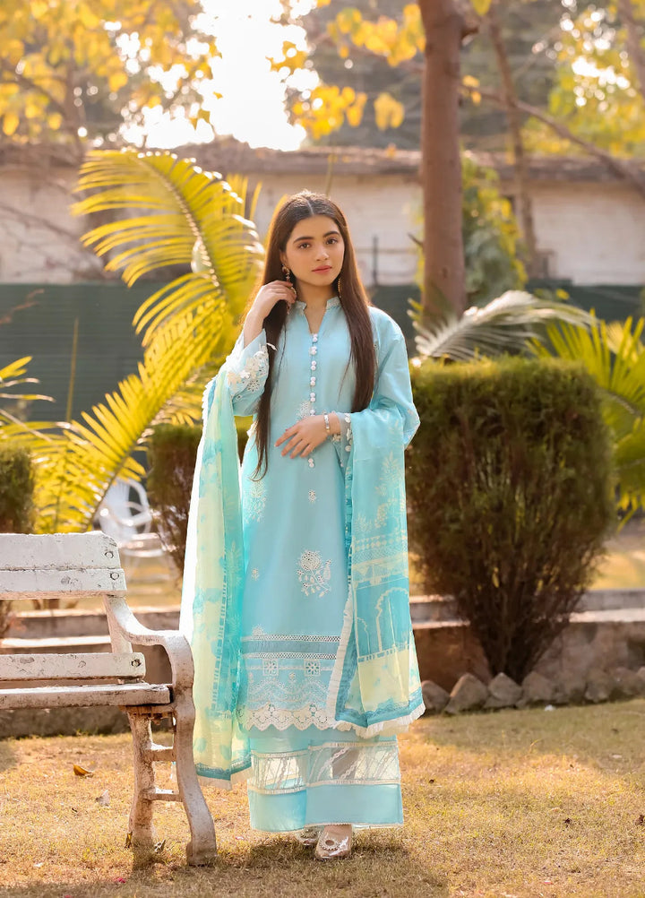 Lamorado Embroidered Lawn Suits Unstitched 3 Piece LMD25UC LWSU-25CK305 - Summer Collection
