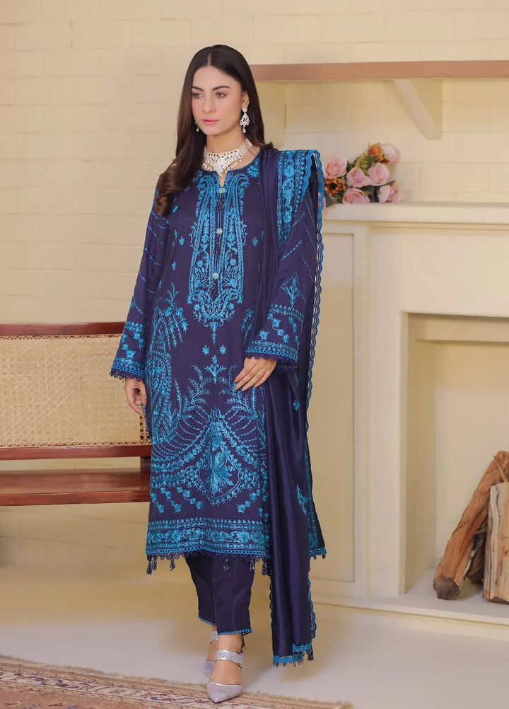 Lamorado Embroidered Raw Silk Suits Unstitched 3 Piece LMD25UF LWSU-25FE305 - Festive Collection