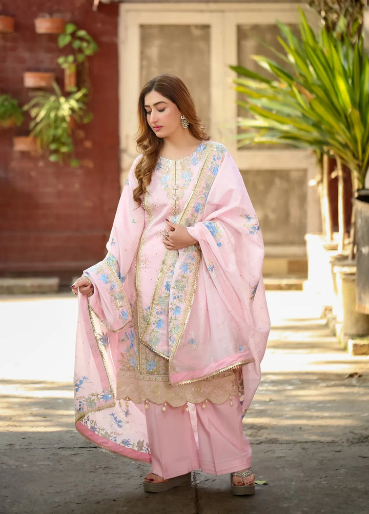 Lamorado Embroidered Swiss Cotton Suits Unstitched 4 Piece LMD25UF LWSU-25FE308 - Festive Collection