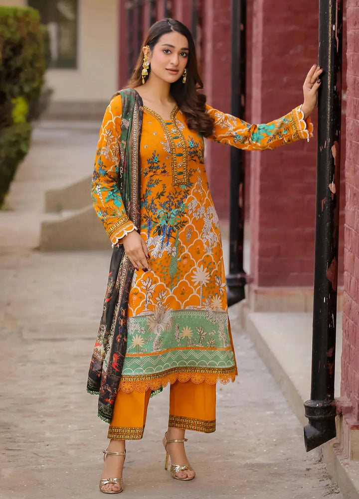 Lamorado Printed Lawn Suit Unstitched 3 Piece LMD25LP LWSU-25P301 - Summer Collection