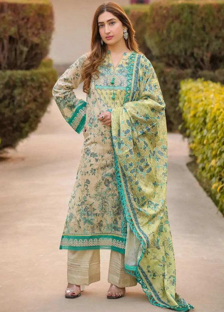 Lamorado Printed Lawn Suit Unstitched 3 Piece LMD25LP LWSU-25P306 - Summer Collection
