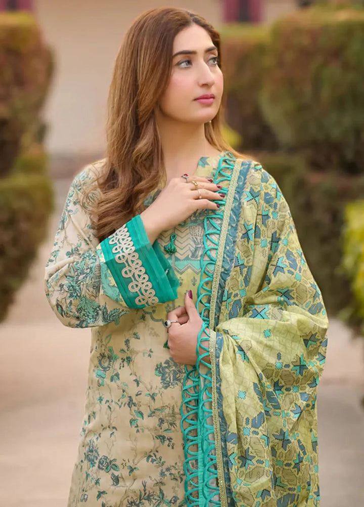 Lamorado Printed Lawn Suit Unstitched 3 Piece LMD25LP LWSU-25P306 - Summer Collection