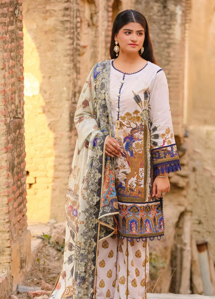 Lamorado Printed Lawn Suit Unstitched 3 Piece LMD25LP LWSU-25P308 - Summer Collection