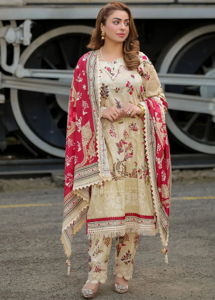 Lamorado Printed Lawn Suit Unstitched 3 Piece LMD25LP LWSU-25P312 - Summer Collection