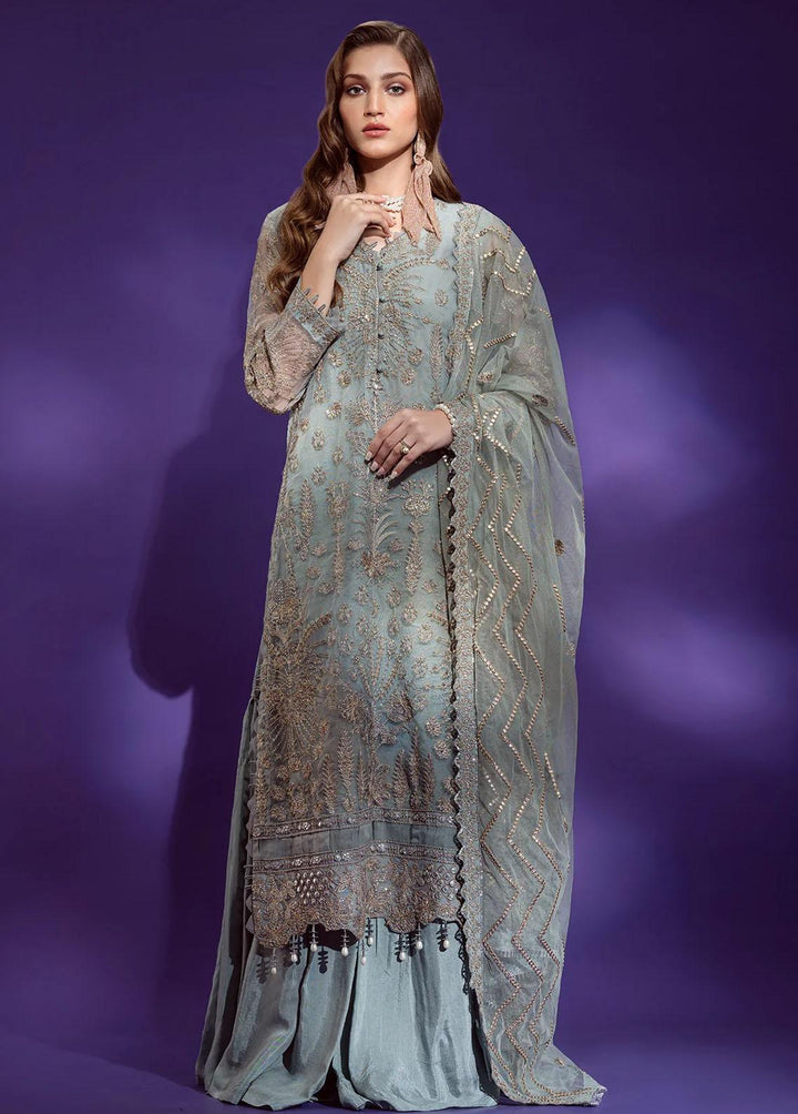 Lamour By Emaan Adeel Embroidered Net Suits Unstitched 3 Piece EA22L LR-06 - Luxury Collection