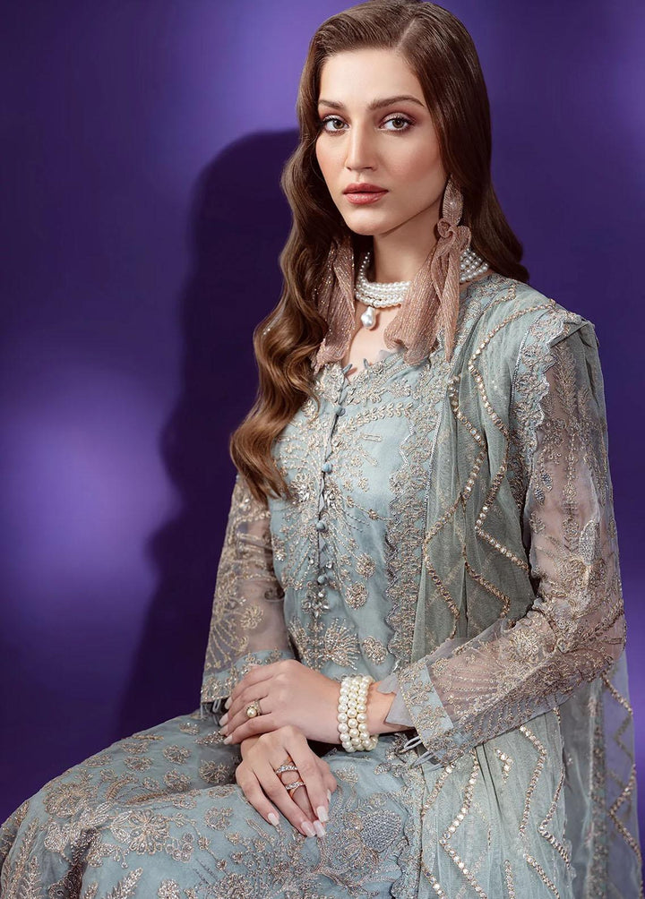 Lamour By Emaan Adeel Embroidered Net Suits Unstitched 3 Piece EA22L LR-06 - Luxury Collection
