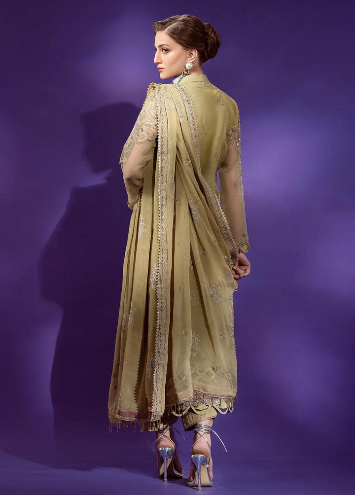 Lamour By Emaan Adeel Embroidered Chiffon Suits Unstitched 3 Piece EA22L LR-08 - Luxury Collection