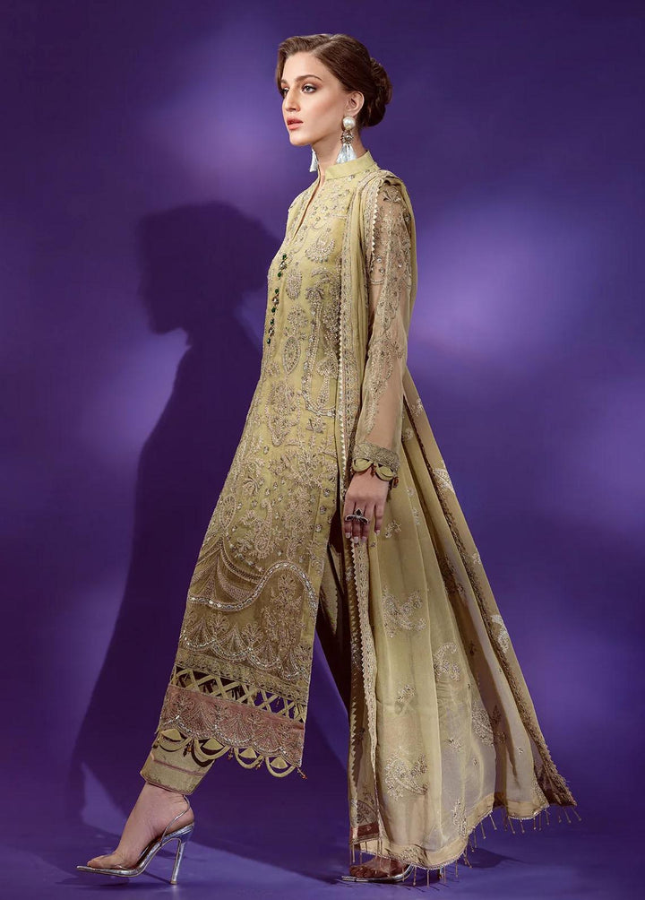 Lamour By Emaan Adeel Embroidered Chiffon Suits Unstitched 3 Piece EA22L LR-08 - Luxury Collection