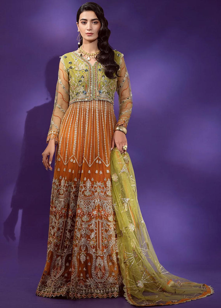 Lamour By Emaan Adeel Embroidered Net Suits Unstitched 3 Piece EA22L LR-10 - Luxury Collection