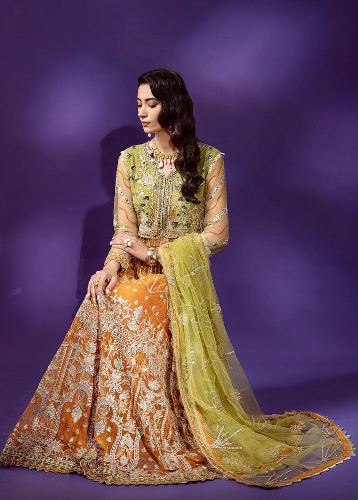 Lamour By Emaan Adeel Embroidered Net Suits Unstitched 3 Piece EA22L LR-10 - Luxury Collection