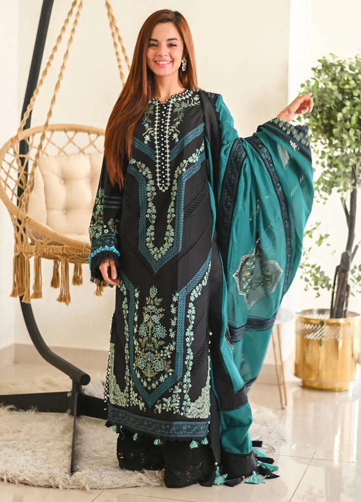 Lamour by Saad Shaikh Embroidered Lawn Suit Unstitched 3 Piece SSK24L Reh - Summer Collection
