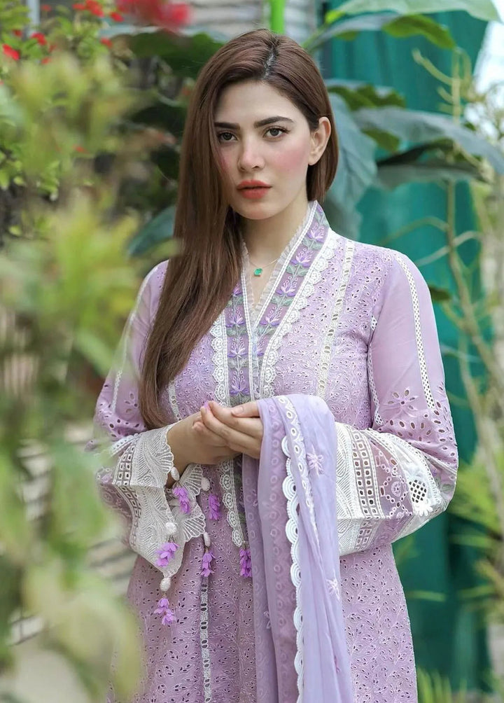 Lamour by Saad Shaikh Embroidered Lawn Suit Unstitched 3 Piece SSK24L Azura - Summer Collection