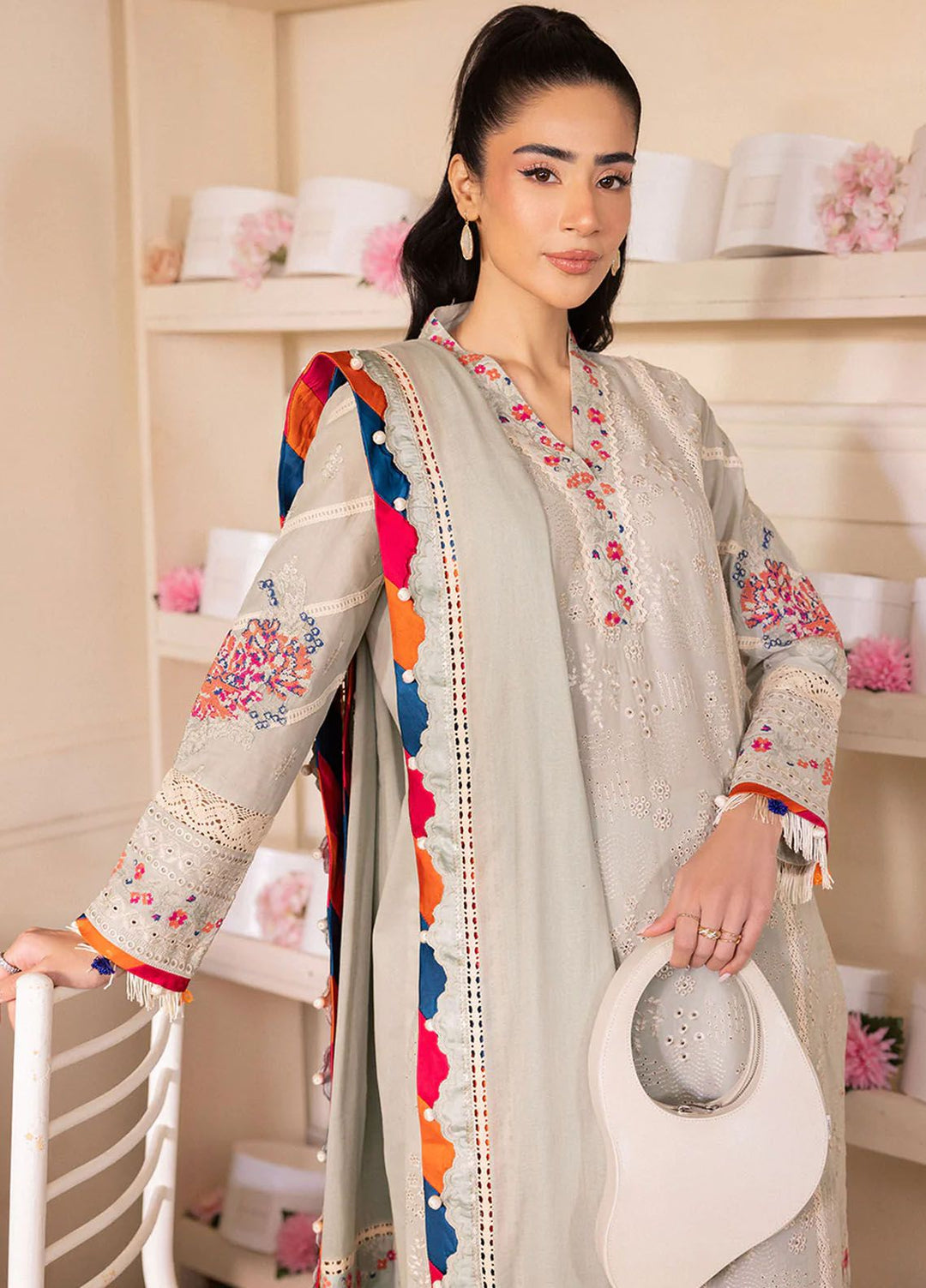 Lamour by Saad Shaikh Embroidered Lawn Suit Unstitched 3 Piece SSK24L Elara - Summer Collection
