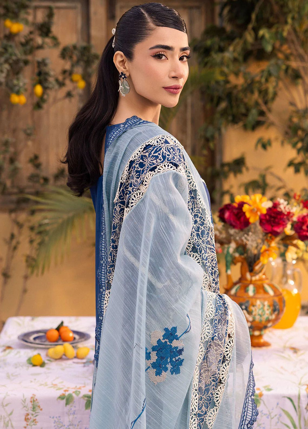 Lamour by Saad Shaikh Embroidered Lawn Suit Unstitched 3 Piece SSK24L Noa - Summer Collection