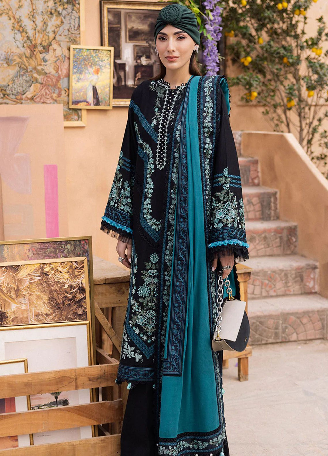 Lamour by Saad Shaikh Embroidered Lawn Suit Unstitched 3 Piece SSK24L Reh - Summer Collection