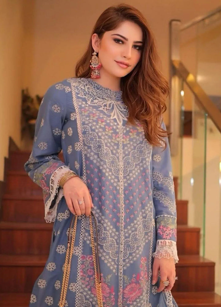 Lamour by Saad Shaikh Embroidered Lawn Suit Unstitched 3 Piece SSK24L Una - Summer Collection