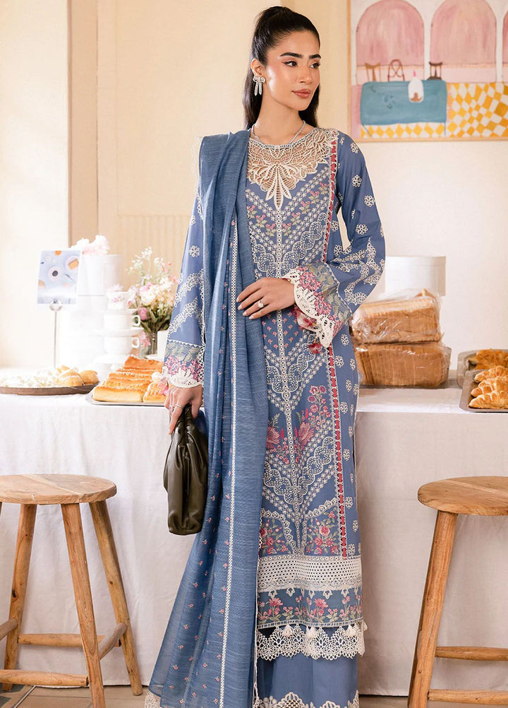 Lamour by Saad Shaikh Embroidered Lawn Suit Unstitched 3 Piece SSK24L Una - Summer Collection