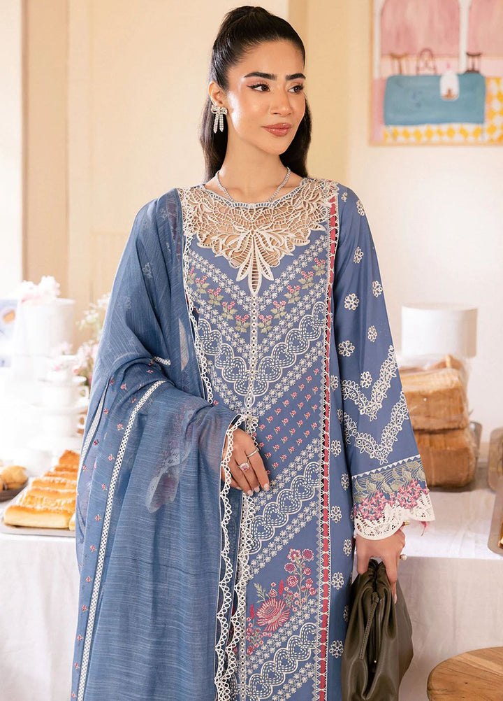 Lamour by Saad Shaikh Embroidered Lawn Suit Unstitched 3 Piece SSK24L Una - Summer Collection