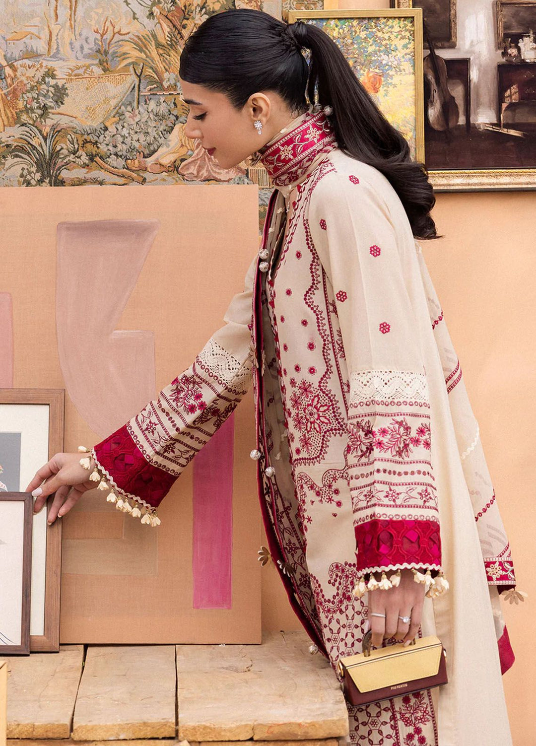 Lamour by Saad Shaikh Embroidered Lawn Suit Unstitched 3 Piece SSK24L Zena - Summer Collection