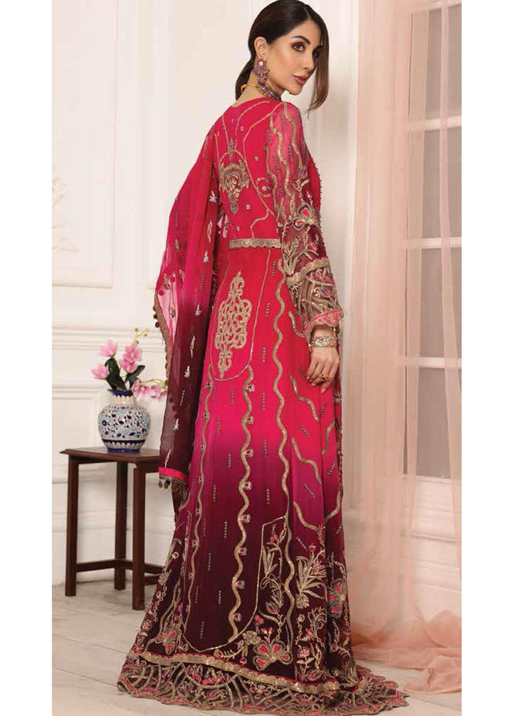 Lamour by Emaan Adeel Embroidered Chiffon Suits Unstitched 3 Piece EA21LC LR-05 - Luxury Collection