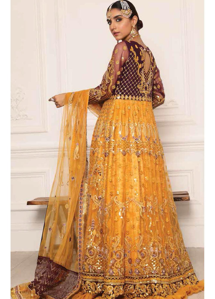 Lamour by Emaan Adeel Embroidered Net Suits Unstitched 3 Piece EA21LC LR-10 - Luxury Collection