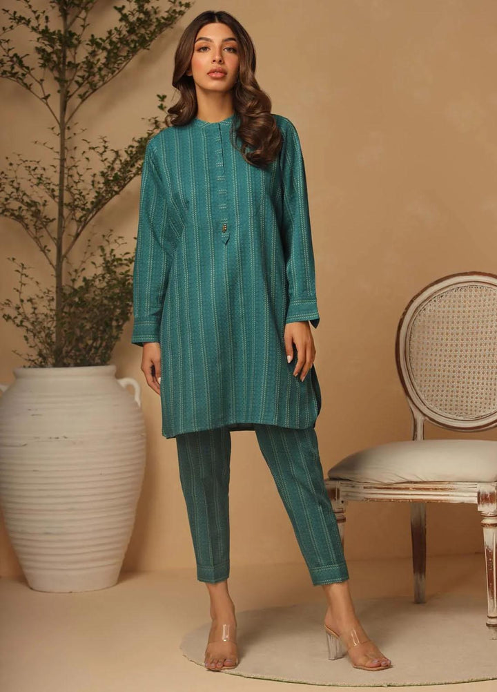 Sahar Pret Casual Cotton 2 Piece Suit Lapis Teal