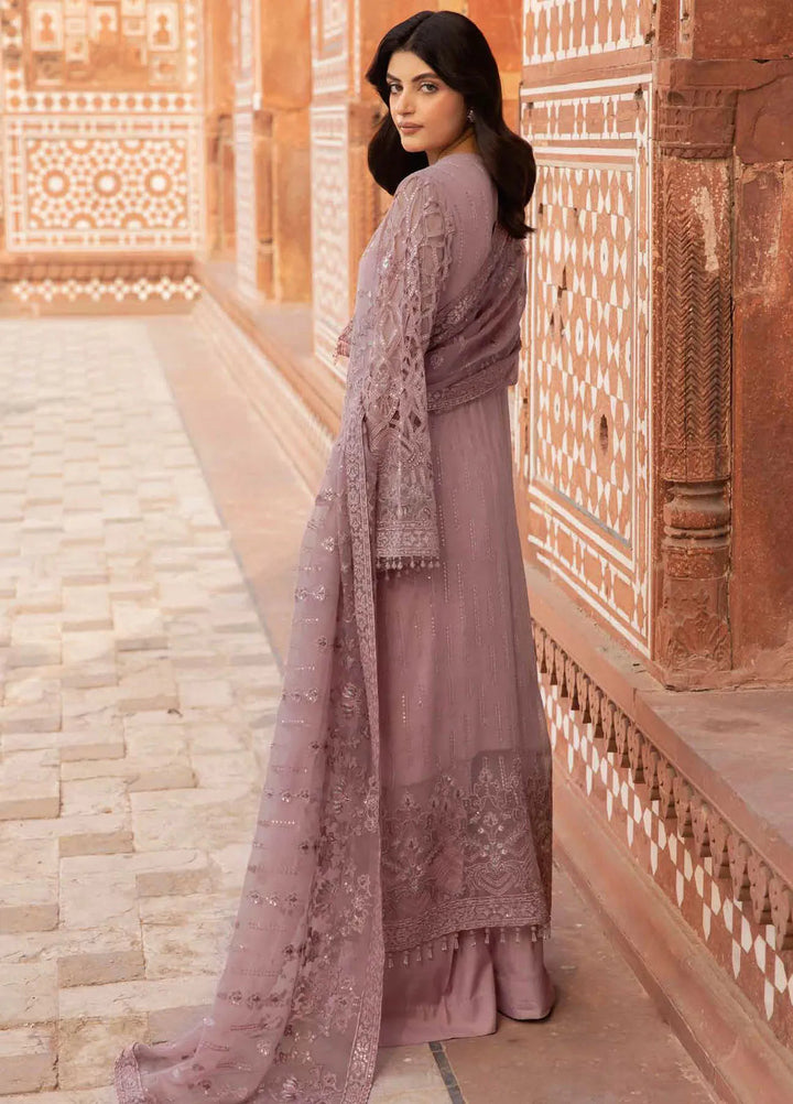 Lavish Premium Embroidered Chiffon Suits Unstitched 3 Piece LVP25UL D-06 Blssom - Formal Collection