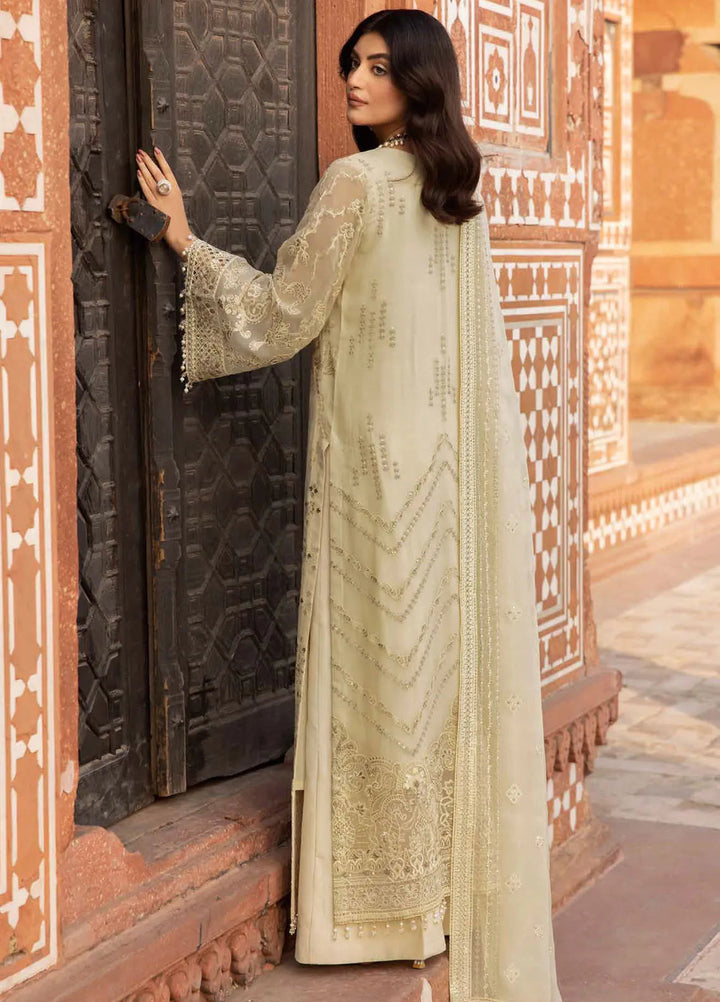 Lavish Premium Embroidered Chiffon Suits Unstitched 3 Piece LVP25UL D-09 Sandy Beach - Formal Collection