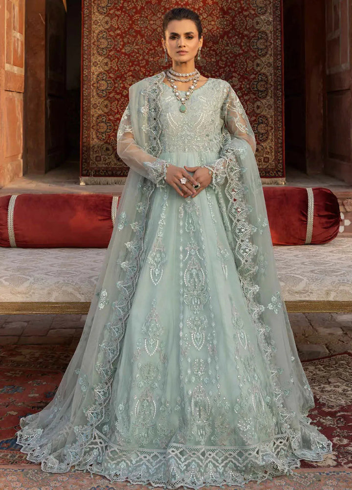 Lavish Premium Embroidered Organza Suits Unstitched 3 Piece LVP25UL D-01 Coriander - Formal Collection