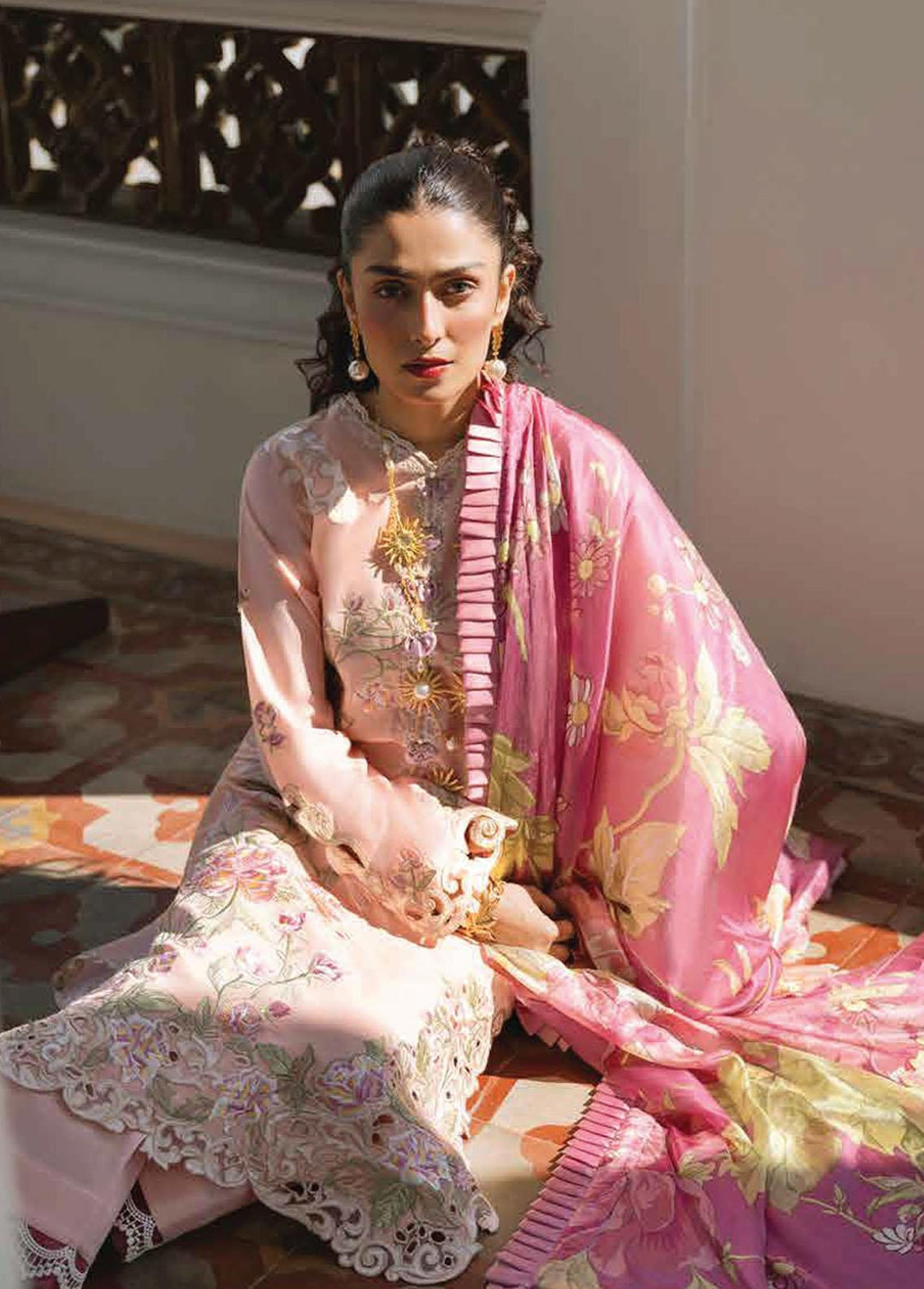 Lawana by Mushq Embroidered Lawn Suits Unstitched 3 Piece MQ23L MSL-23-05 Fatihah - Spring / Summer Collection