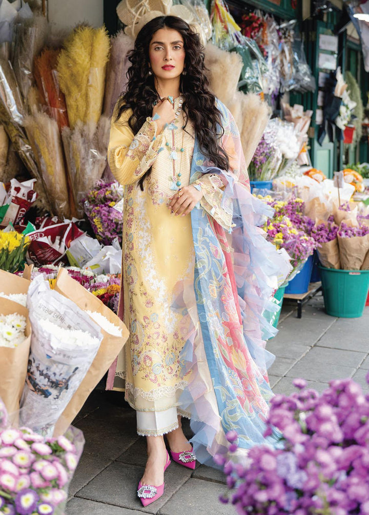 Lawana by Mushq Embroidered Lawn Suits Unstitched 3 Piece MQ23L MSL-23-12 Rada - Spring / Summer Collection